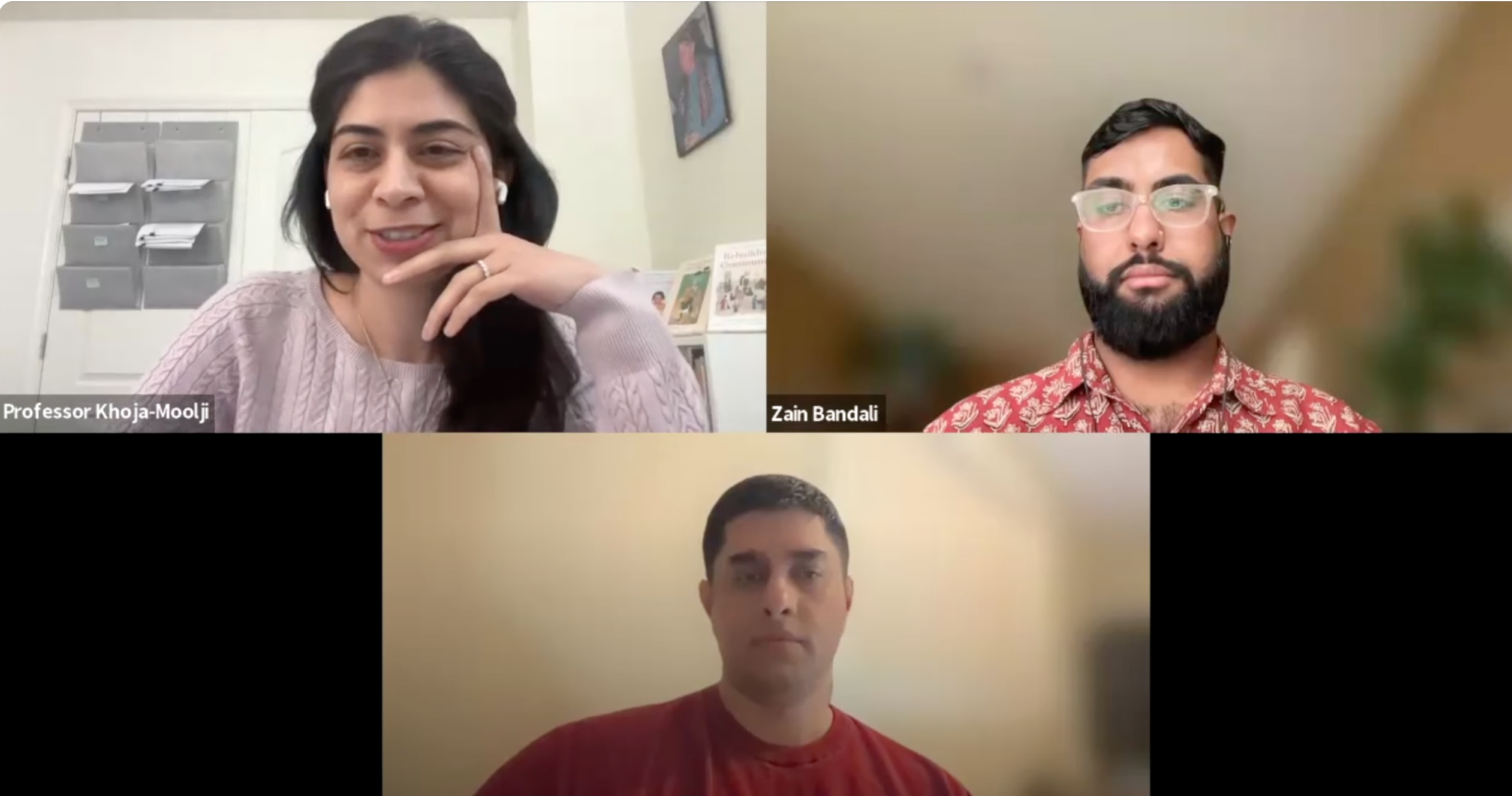 Three Scholars Speaking on Zoom